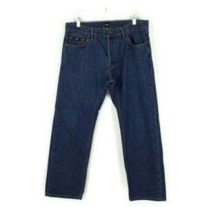 Boss Hugo Boss Scout 1 Medium Wash Mid Rise Straight Leg Denim Jeans 34 x 27.5